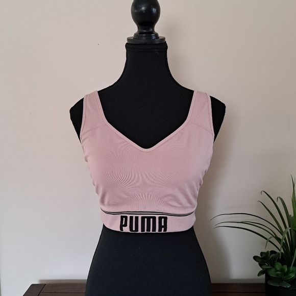 Puma Sports Bra Women's XL Pink Activewear Bra Medium Support - Picture 1 of 11